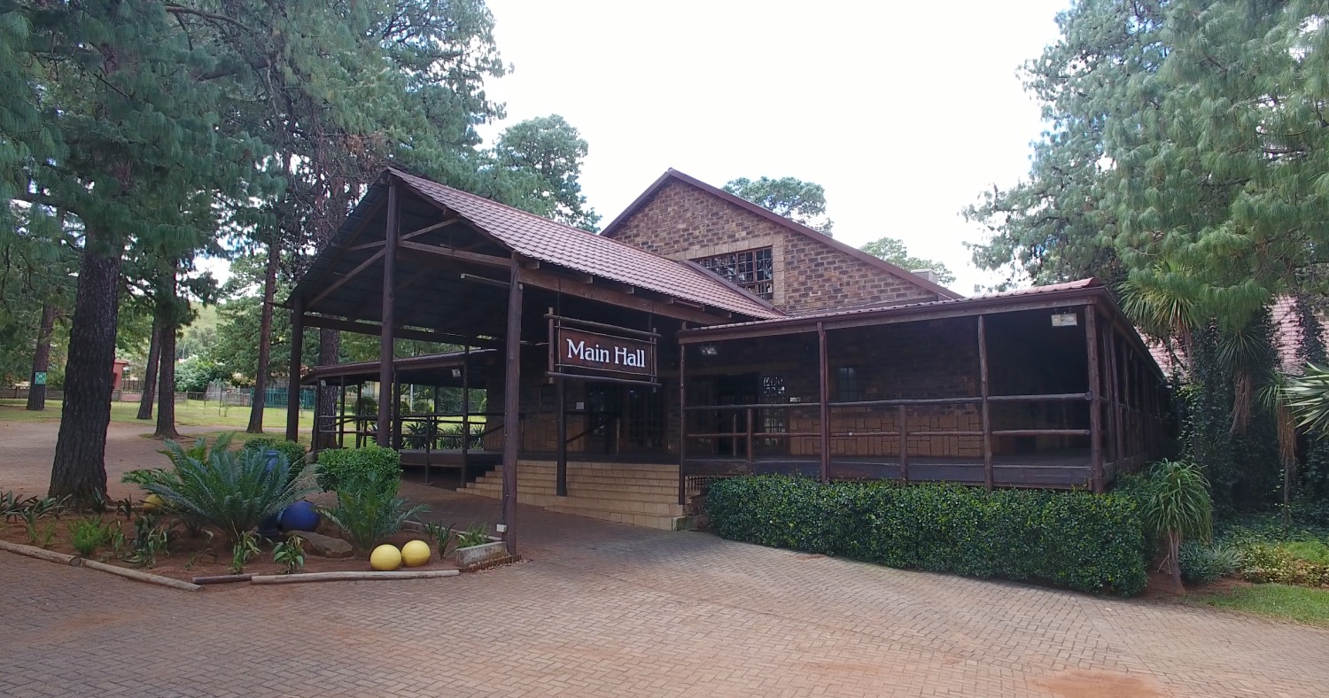 The Main Hall at The Pines, timber veranda under the pines